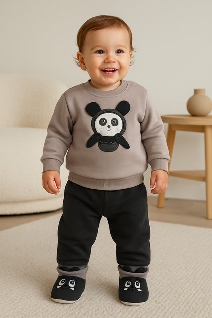 Unisex Baby Lion Tracksuit Set with 3 Threaded Hoodies and Gift