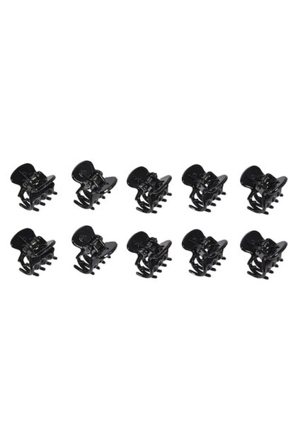 Set agrafe de păr, model 2 cm, negru, plastic, 10 piese - MYONNA