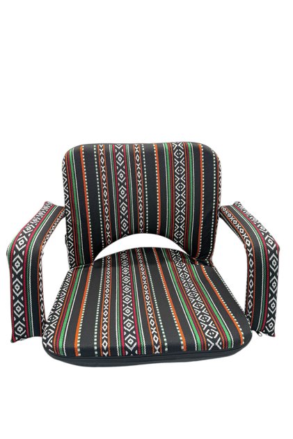 Paradiso Floor Lounge Chair - Sand Proof Polyester Beach & Camping Chair - BLACK