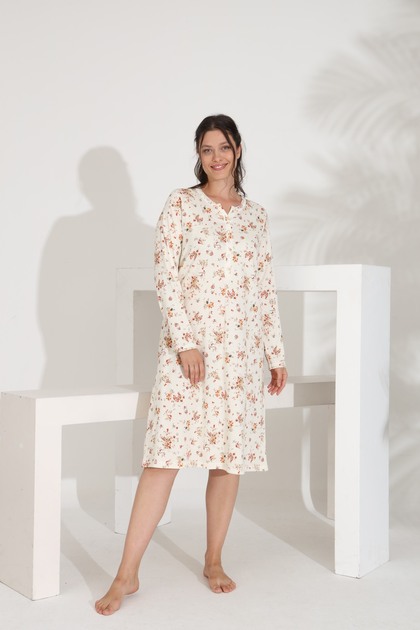 100% Cotton Long Sleeve Women's Dress 91225