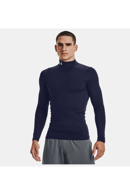 Erkek UA CG Armour Comp Mock Uzun Kollu T-shirt 1366072-410