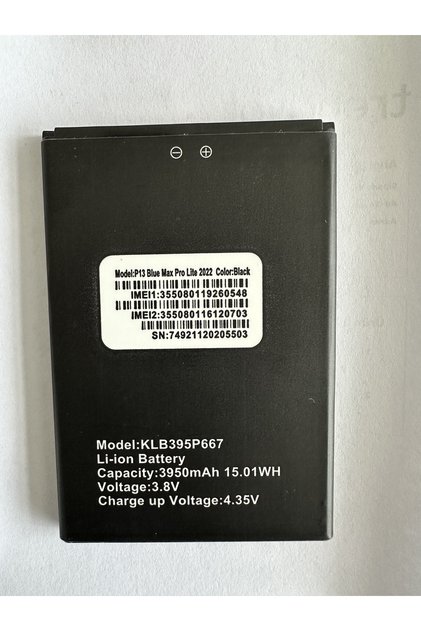 Reeder P13 Blue Max Pro Lite 2022 KLB395P667 Uyumlu Batarya Pil ( Orta Diş) 3950 Mah