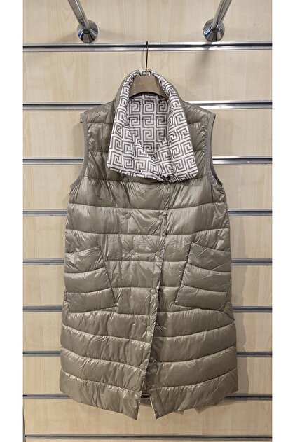 Double-Sided Long Quilted Vest