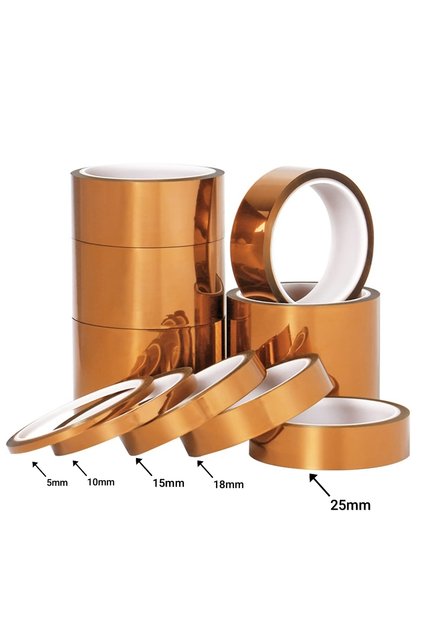 Kapton Bant 10 mm 30mtre Yüksek Isıya Dayanıklı Yanmaz Bant
