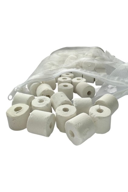 Inele ceramice filtrante pentru acvariu, media biologica poroasa, cu saculet plasa, pentru filtre in
