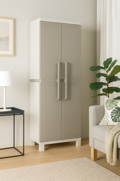 Toa TOOMAX Wood Midi 4 Raflı Banyo Dolabı, Mutfak Dolabı, Plastik