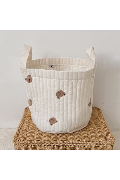 L Baby Bags Cute Bear Embroidery Diaper Bag Caddy Nappy Cart Storage Mummy Maternity Bag for Newbor.