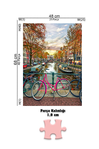 Neverland 4 Adet 1000 Parça Puzzle - Eyfel / İstanbul Evening