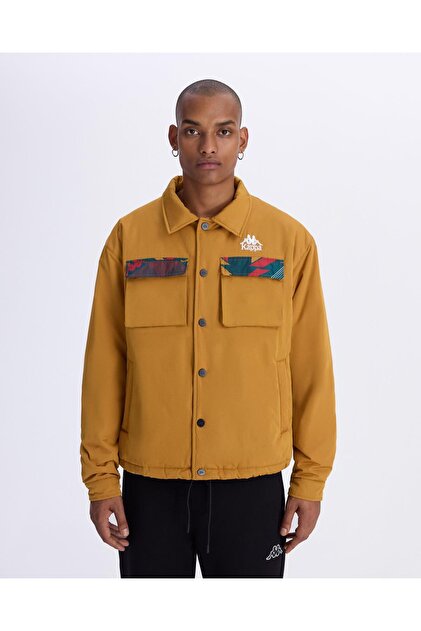Kappa Hanoran Erkek Haki-Ekru-Turuncu Regular Fit Sherpa Mont