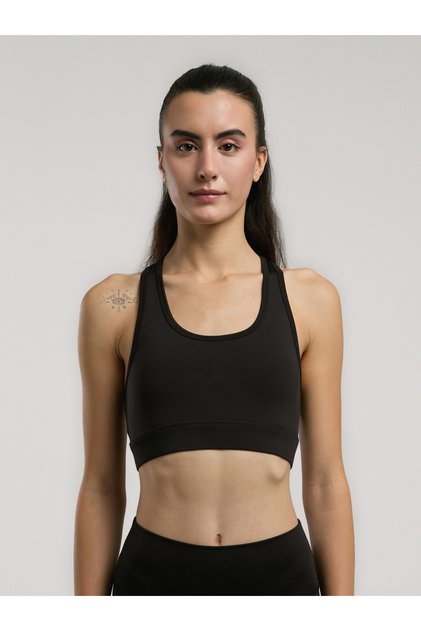 Everfit Training Essentials Black Women's Cross Back Sports Bra