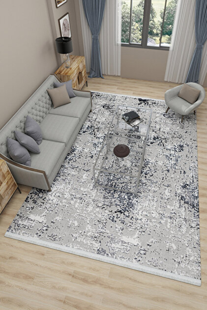 SEVENHILL Milano 205 Gri Zarif Dokuma Salon Yatak Odası Halısı