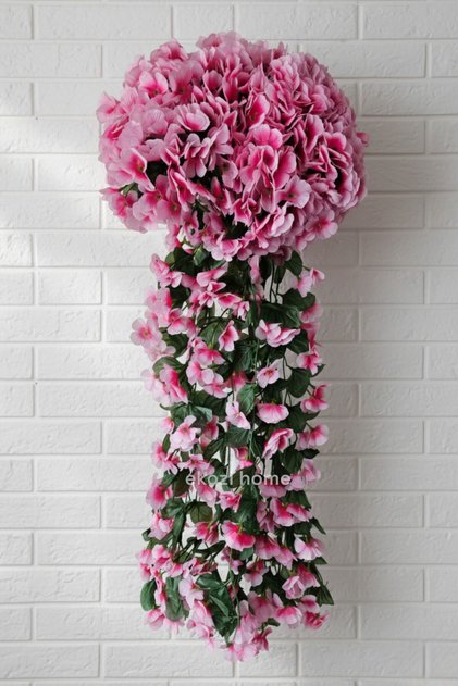 Yapay Sarkan Bitki Menekşe Begonvil 75 Cm Çiçek Sarmaşık