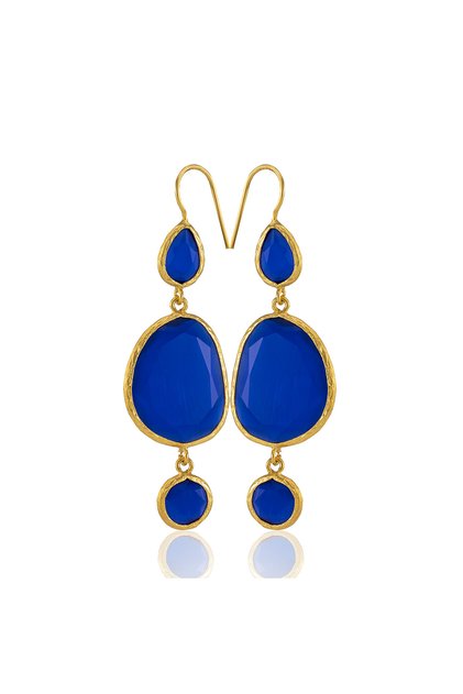Kadir Jewellery 22 Ayar Altına Kaplama Kadın Sallantılı Küpe -El İşçiliği Ve Hipoalerjenik Küpe