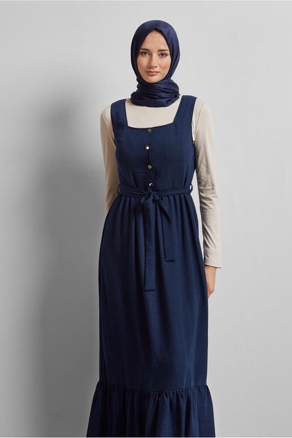 KUŞAKLI JİLE ELBİSE 45728