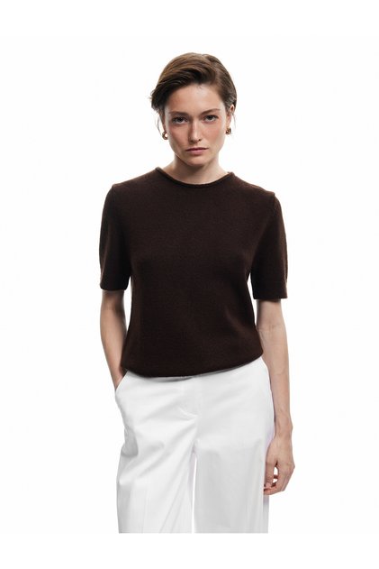 Crew Neck Short Sleeve Knitwear Sweater