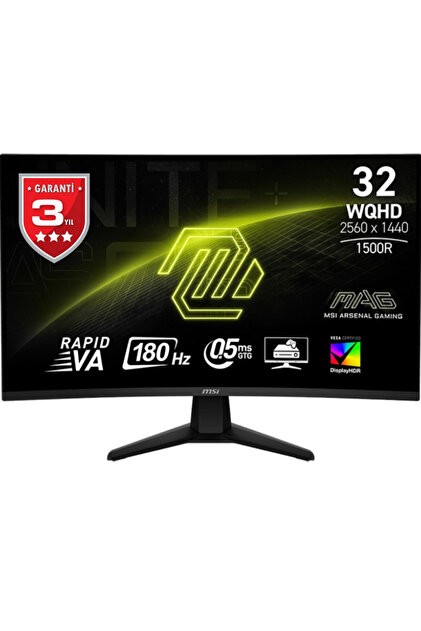 MSI MAG 27C6F 27 1920x1080 180Hz 0.5ms HDMI DP Adaptive Sync Curve