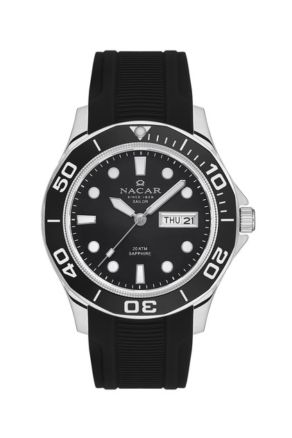 Sapphire Glass Sports Black Men's Wristwatch Nc34-29B509-Abs1