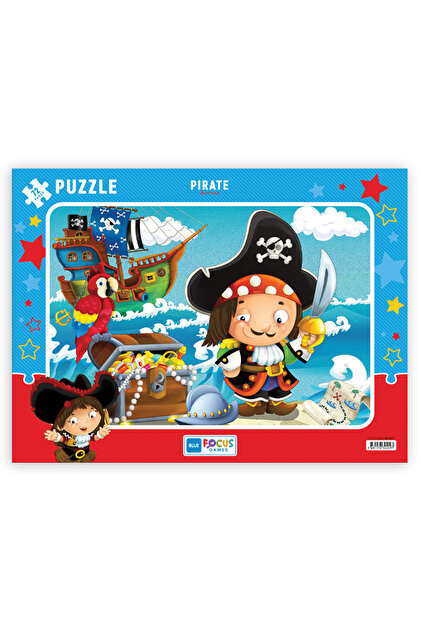 Blue Focus 72 Parça Frame Puzzle - 4'lü Set Korsan, Kızılderili