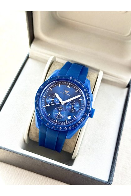 Navy silicone strap wristwatch fm11401d-h functions active waterproof gift packaged