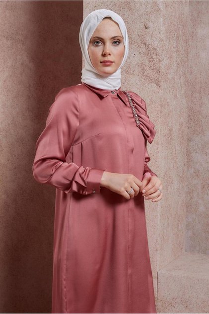 RIFFIR DETAILED SATIN TUNIC 43868