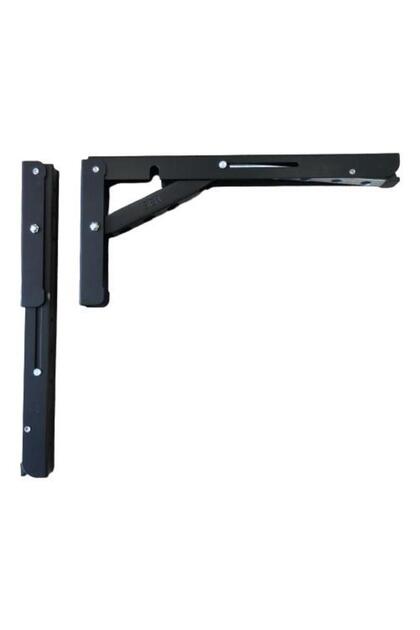 Mandallı Katlanır Masa Ayağı 1 Çift Siyah 40cm