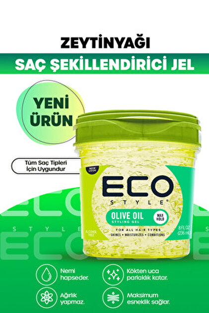 ECO Style Zeytinyağı Besleyici Saç Şekillendirici Maximum Tutuş