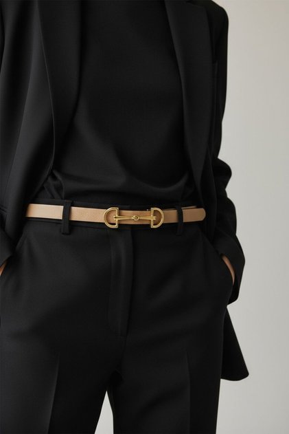 Women's Design Buckle Thin Mink Belt 1St Quality Material Pants Belt,Dress Belt,Jacket Belt