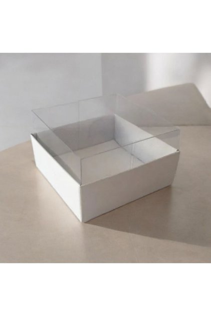 9x9x5 Asetat Kapaklı Beyaz Kutu 10 Adet