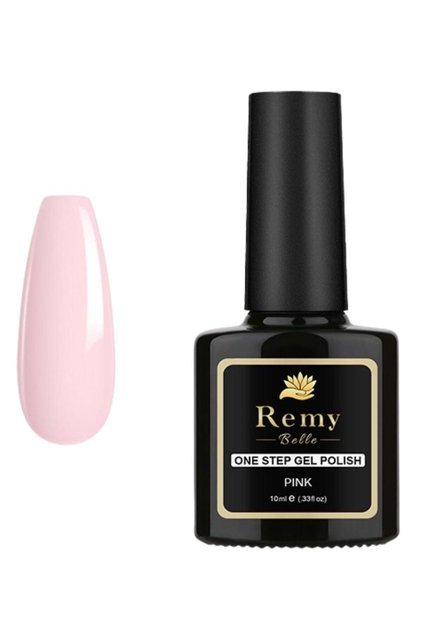 One Step Gel Polish, Gel Polish Top Base Coat 3 in 1, Soak Off UV Gel Polish 10 ml Pink