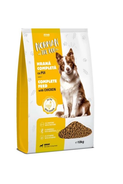 Hrană uscată pentru câini adulți, căței, 10 kg