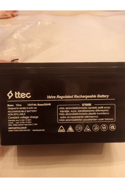 12 volt 7 amper akü