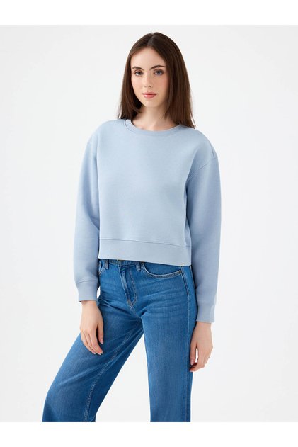 Light Blue Women's Sweatshirt Lf2041105