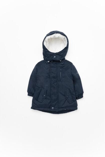 Palton parka copii bleumarin călduros