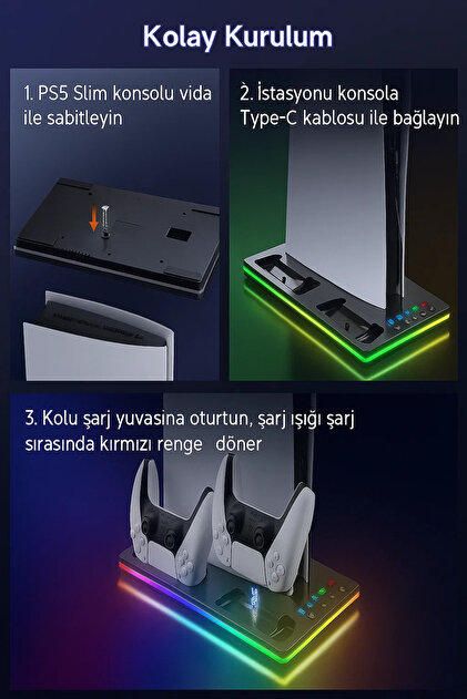 cosmostech Ps5 Pro/Slim/Fat Playstation 5 CD ve Dijital Uyumlu RGB