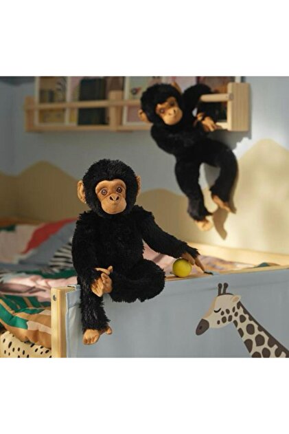 IKEA COZY ROOM - yumuşak oyuncak, siyah, 32 cm, şempanze - Fiyatı