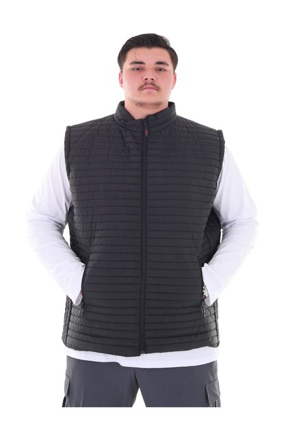 Stand-Up Collar Seasonal Quilted Vest Suitable for Men's Plus Size between 120 Kilos-158 Kilos