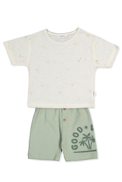 Waffle Shorts 2-Piece Set (Palm Time) Green