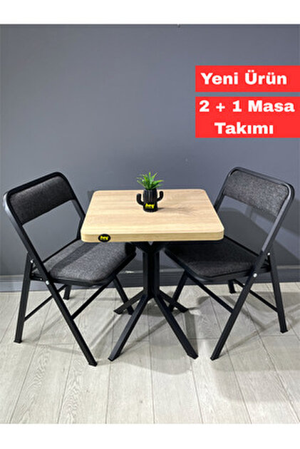 hey modüler mobilya Mercan Ceviz 2 Kişilik Kare Mutfak Yemek