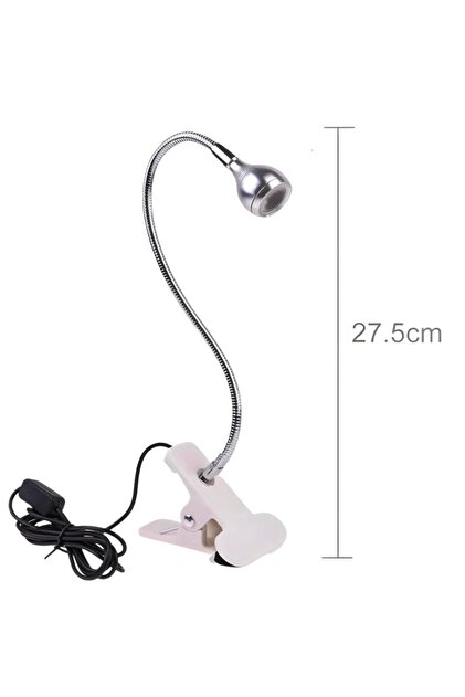newnet Klipsli Masa Lambası BEYAZ COB LED IŞIK Ayarlanabilir