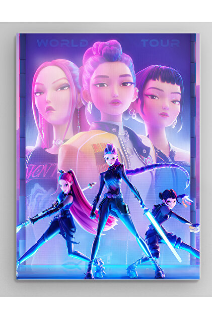 Pixxa Kpop Demon Hunters Huntrix Metal Tablo Model 3 - Fiyatı