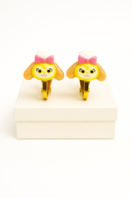 Clip-On Non-Pierced Children's Earrings Kuromi Hello Kitty Panda Hypoallergenic Earrings for Non-Pierced Ears