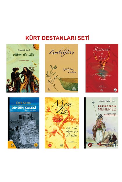 Kürt Destanları - Dımdım Kalesi - Mem Ile Zin - Mem U Zin - Siyamed U Xece - Türkçe (6 KİTAP)