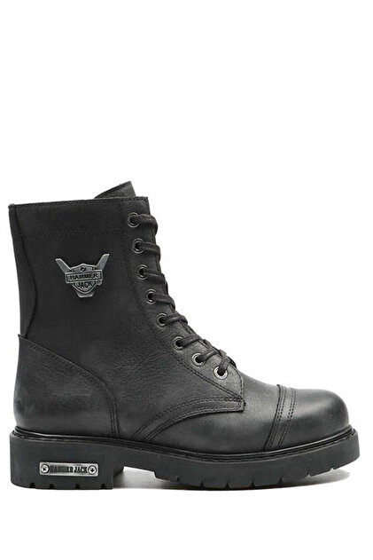 Hakiki Deri Dock Step Siyah Kadın Bot & Bootie 18505-G