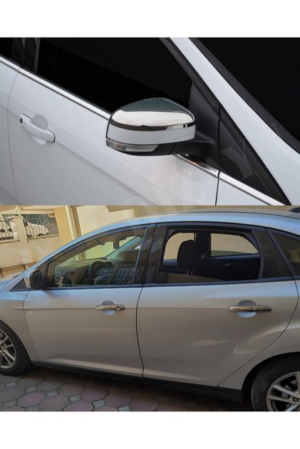 FORD FOCUS 2011-2018 ARACA ÖZEL KROM AYNA KAPAĞI + KROM KAPI KOL SET PASLANMAZ A+