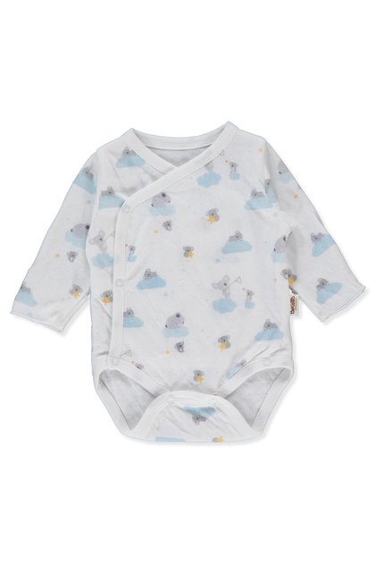 Organic Single Double K Double-Breasted Body (Organic Stars and Koalas) Ecru