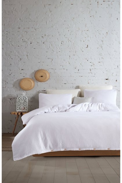 Premium 100% Cotton Single Muslin Duvet Cover Set 160X220 cm