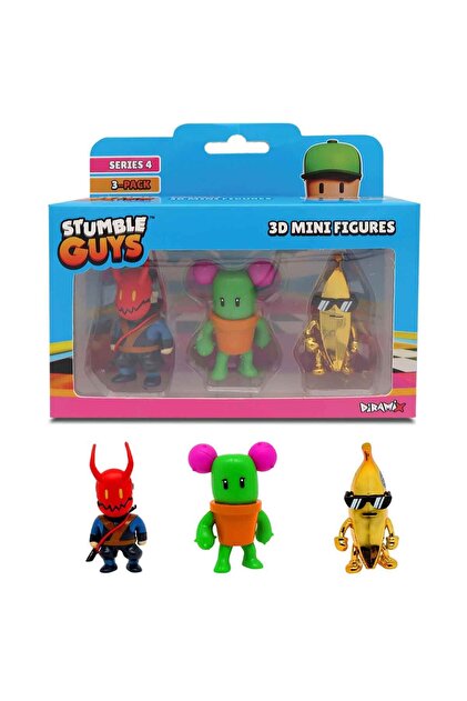 TOYFEST Stumble Guys 3'lü Mini Figür Seri 4 - Onıjutsu - Pokey