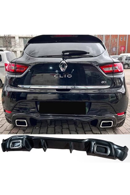 Renault Clio 4 Rs Arka Ek Difüzör Parlak Siyah 2012 2013 2014 2015 2016 Arka-difizör-bodykit-ek
