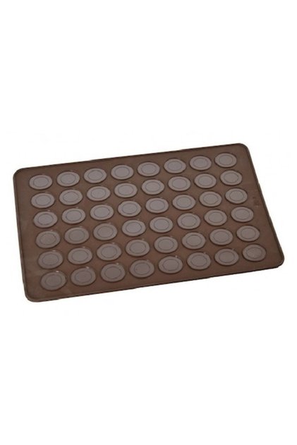 Covoraș din silicon pentru macarons, 48 de cavități, maro, 38 cm