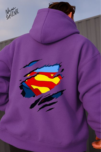 Superman Printed Hooded Sweatshirt